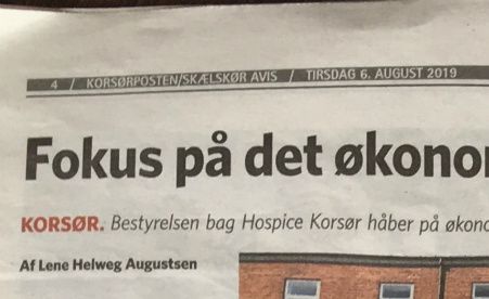 Den kommende tid arbejder bestyrelsen bag Korsør Hospice på at få den nødvendige politiske opbakning til projektet herunder en driftsoverenskomst med Region Sjælland, så det tidligere Korsør Sygehus bliver til hospice.